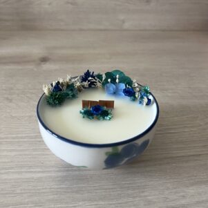 Bougie fleurie parfum Fleur de Coton